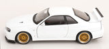 (Pre-Order) 1:12 Nissan R34 Skyline GT-R V-Spec II -- White w/Gold BBS Wheels -- KK-Scale