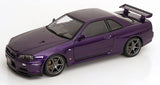 (Pre-Order) 1:12 Nissan R34 Skyline GT-R V-Spec II -- Midnight Purple -- KK-Scale