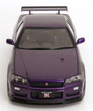 (Pre-Order) 1:12 Nissan R34 Skyline GT-R V-Spec II -- Midnight Purple -- KK-Scale
