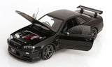 (Pre-Order) 1:12 Nissan R34 Skyline GT-R V-Spec II -- Black -- KK-Scale