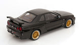 (Pre-Order) 1:12 Nissan R34 Skyline GT-R V-Spec II -- Black w/Gold BBS Wheels -- KK-Scale