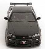 (Pre-Order) 1:12 Nissan R34 Skyline GT-R V-Spec II -- Black w/Gold BBS Wheels -- KK-Scale