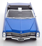 1:18 1967 Cadillac DeVille Convertible -- Blue Metallic -- KK-Scale