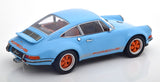 1:18 Porsche 911 Coupe by Singer -- Blue w/Orange Stripes -- KK-Scale