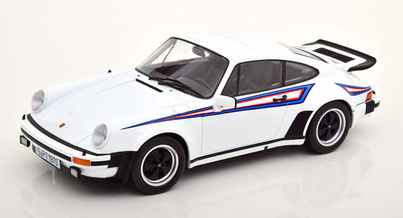 1:18 Porsche 911 (930) Turbo 3.0 1976 -- White w/Martini Stripes -- KK-Scale