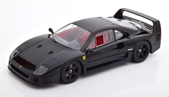 1:18 1987 Ferrari F40 LM Lightweight -- Black w/Red Interior -- KK-Scale