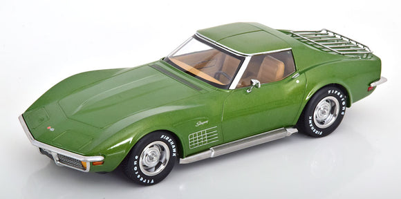 1:18 1972 Chevrolet Corvette C3 -- Green Metallic -- KK-Scale