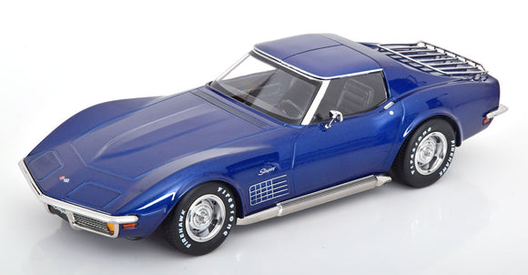 1:18 1972 Chevrolet Corvette C3 -- Blue Metallic -- KK-Scale