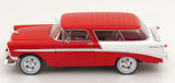 1:18 1956 Chevrolet Bel Air Nomad (Station Wagon) -- Red/White -- KK-Scale