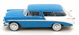 1:18 1956 Chevrolet Bel Air Nomad (Station Wagon) -- Blue/White -- KK-Scale