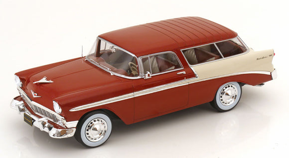 1:18 1956 Chevrolet Bel Air Nomad (Station Wagon) -- Brown/Cream -- KK-Scale