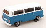 1:18 Volkswagen T2b Kombi Bus w/Fuchs Wheels 1972 -- Blue/White -- KK-Scale
