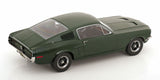 1:18 1968 Ford Mustang GT Fastback -- "Bullitt" Dark Green -- KK-Scale