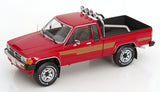 (Pre-Order) 1:18 1985 Toyota Hilux SR5 4x4 Xtra Cab -- Red Metallic -- KK-Scale