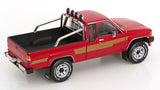 (Pre-Order) 1:18 1985 Toyota Hilux SR5 4x4 Xtra Cab -- Red Metallic -- KK-Scale