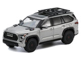1:64 Toyota Sequoia TRD PRO w/ Roof Rack -- Silver Metallic -- GCD