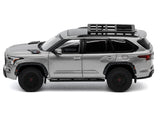 1:64 Toyota Sequoia TRD PRO w/ Roof Rack -- Silver Metallic -- GCD