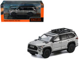 1:64 Toyota Sequoia TRD PRO w/ Roof Rack -- Silver Metallic -- GCD
