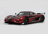 1:18 2017 Koenigsegg Agera RS -- Metallic Red / Black Carbon -- GT Spirit GT931