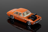 (Pre-Order) 1:64 "Kranky" Holden HQ Monaro -- Orange -- Oz Wheels FSD
