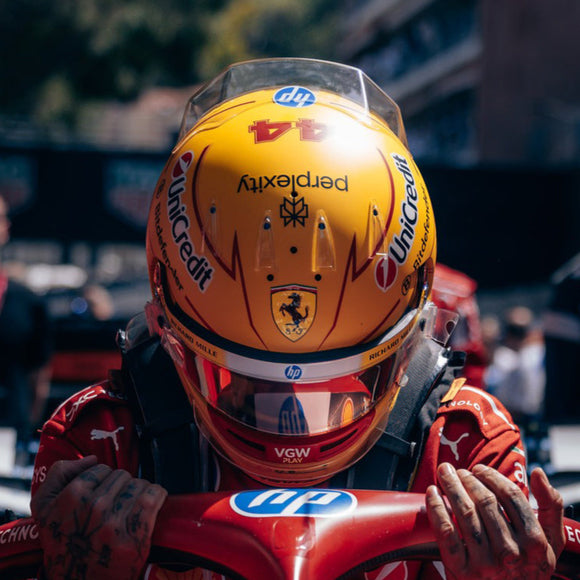 Pre-Order) 1:5 Helmet -- Lewis Hamilton 2025 Monaco GP -- Ferrari