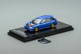 (Pre-Order) 1:64 Subaru Impreza Wagon WRX Sti Version VI -- Blue -- Motorhelix