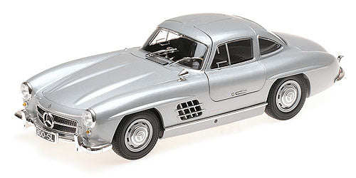 1:18 1955 Mercedes-Benz 300 SL (W198) -- Silver -- Minichamps