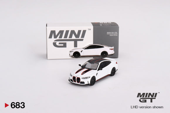 1:64 BMW M4 CSL -- Alpine White -- Mini GT MGT00683