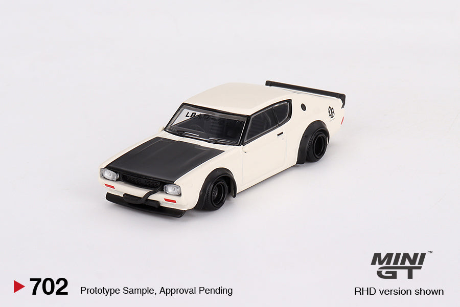 1:64 Nissan Skyline Kenmeri Liberty Walk -- White -- Mini GT