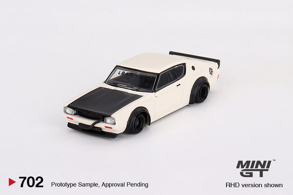 1:64 Nissan Skyline Kenmeri Liberty Walk -- White -- Mini GT