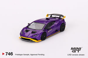 (Pre-Order) 1:64 Lamborghini Huracán STO -- Viola Pasifae (Purple) -- Mini GT