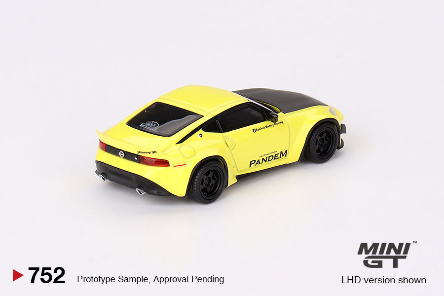 1:64 Nissan Z Pandem -- Ikazuchi Yellow -- Mini GT MGT00752