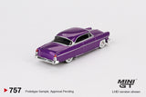 (Pre-Order) 1:64 Lincoln Capri Hot Rod 1954 -- Purple Metallic -- Mini GT