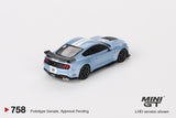 (Pre-Order) 1:64 Ford Mustang Shelby GT500 -- Heritage Edition Blue -- Mini GT