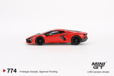 (Pre-Order) 1:64 Lamborghini Revuelto -- Arancio Dac Lucido (Orange) -- Mini GT
