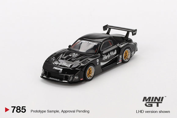 (Pre-Order) 1:64 Mazda RX-7 LB-Super Silhouette -- Liberty Walk Black -- Mini GT