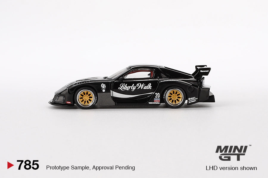 1:64 Mazda RX-7 LB-Super Silhouette -- Liberty Walk Black -- Mini GT M