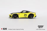 (Pre-Order) 1:64 Nissan Z LB-NATION WORKS -- Ikazuchi Yellow -- Mini GT