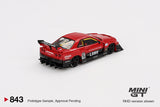 (Pre-Order) 1:64 Nissan LB-ER34 Super Silhouette Skyline -- Red/Black -- Mini GT MGT00843