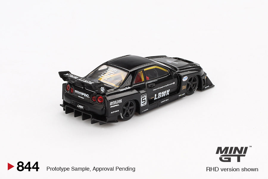 1:64 Nissan LB-ER34 Super Silhouette Skyline -- Black -- Mini GT MGT00