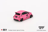 (Pre-Order) 1:64 Fiat Abarth 595 LB-WORKS x Abas Works -- Pink -- Mini GT MGT00851