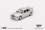 (Pre-Order) 1:64 Mercedes-Benz 190E 2.5-16 Evolution II -- Astral Silver -- Mini GT MGT00852