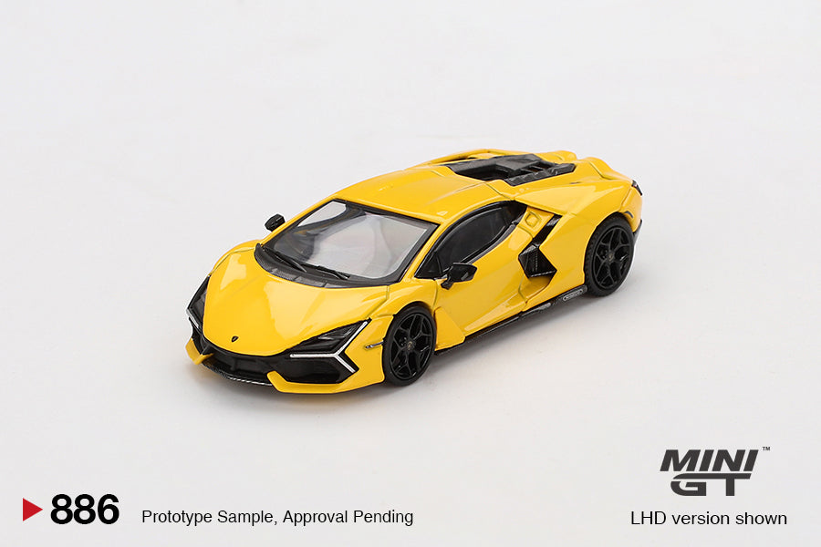 1:64 Lamborghini Revuelto -- Giallo (Yellow) -- Mini GT MGT00886