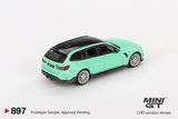1:64 BMW M3 M Performance Touring -- Mint Green -- Mini GT MGT00897