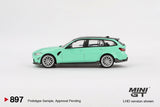1:64 BMW M3 M Performance Touring -- Mint Green -- Mini GT MGT00897