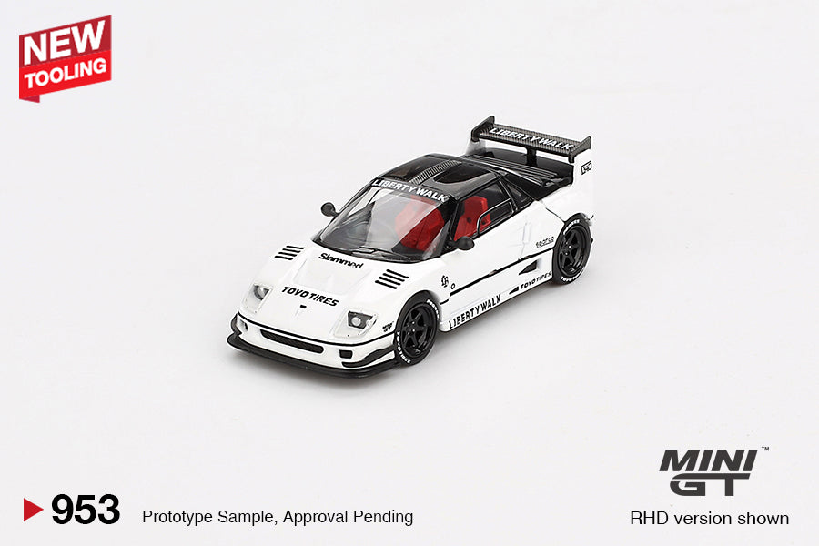 1:64 Mazda AZ-1 Liberty Walk LB40 -- White Tokyo Auto Salon -- Mini GT