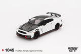 1:64 Nissan R35 GT-R Nismo 2024 -- Brilliant White Pearl -- Mini GT MGT01045