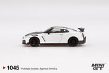 1:64 Nissan R35 GT-R Nismo 2024 -- Brilliant White Pearl -- Mini GT MGT01045