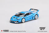 1:64 Lamborghini Huracán GT LB-WORKS -- #5 "Gravity" Blue -- Mini GT MGT01055