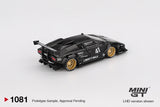 (Pre-Order) 1:64 Lamborghini Countach LB-WORKS -- Black -- Mini GT